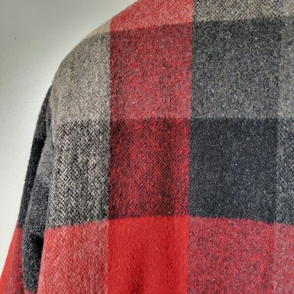 EXCELLENT USED FRENCH COUNTRY EXPRESS PLAID WOOL BLEND LAPEL JACKET COAT SIZE S - Picture 12 of 16